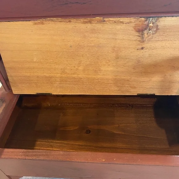 Rustic Wooden Dollhouse Bench with Storage - Picture 4 of 9